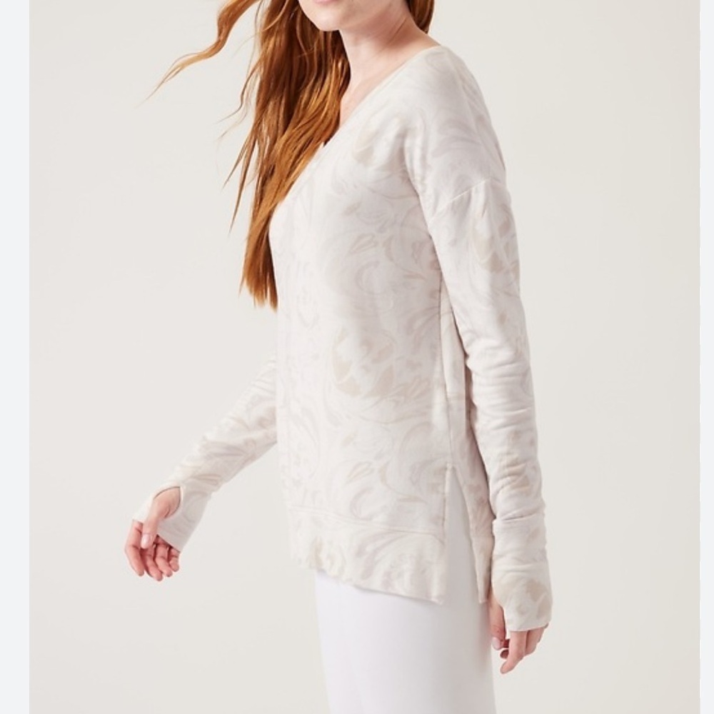 Athleta Coaster Luxe V Neck Sweatshirt